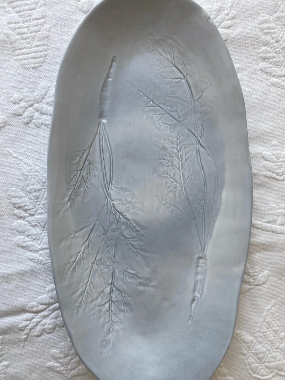 Crate&Barrel x Laura Kim Oval Serving Platter in Light Blue